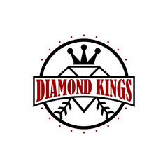 stamp with the name of the world and diamond king vector