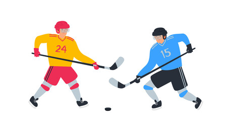 Fototapeta na wymiar ice hockey players vector illustration