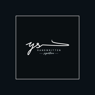 Initial Letter YS Logo - Hand Drawn Signature Logo