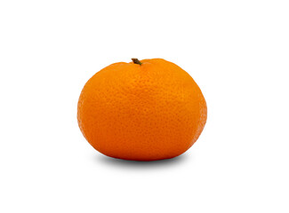 Side view of Orange isolated on white background, with clipping path.