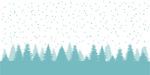 White snow falling on blue sky. Seamless background pattern. Snowflakes design for christmas greeting card banner od package