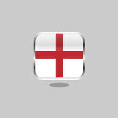 Obraz premium England Flag Icon Badge On Silver