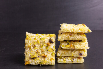cookies with cardamom, coconut and pistachio