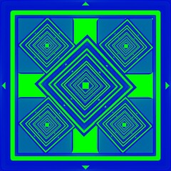 abstract geometric background: A logo that helps in the fields of the textile, tile and other industries 