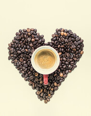 Romantic coffee and Valentine's Day