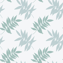 Fototapeta premium Seamless vector pattern with tropical leaves. Botanical background.