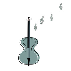 Fototapeta premium Musical instruments - colorful flat design style objects
