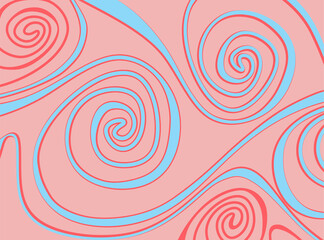 Abstract background with wavy and curly pattern