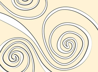 Abstract background with wavy and curly pattern