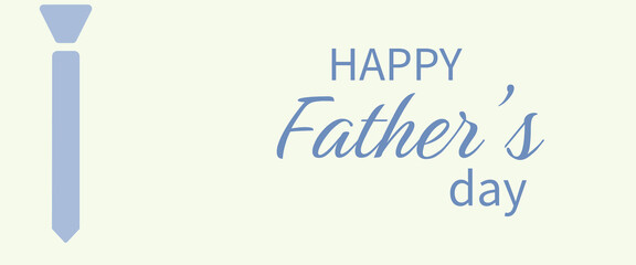 Happy Father's Day card with necktie, glasses. Vector graphics