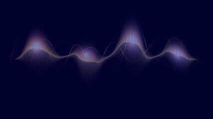 Naklejka na ściany i meble Vector illustration of abstract sound waves