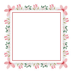 Beautiful floral card with frame
