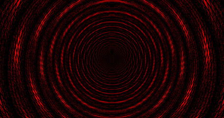Render with red tunnel on black background