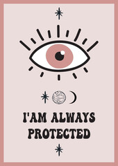 Protection quote with evil eye