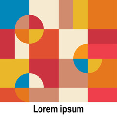 Abstract vector geometric design. Minimal brochure template for headline bauhaus baskground vector illustration