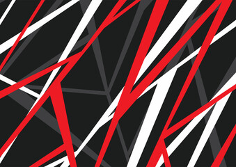 Abstract background with red and white geometric line pattern