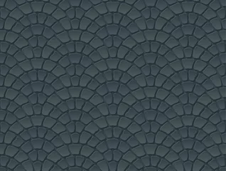 Tapeten Pavement Retro Seamless Vector Pattern or Wallpaper with 3D effect.  © almagami