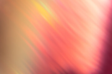 Blur glow overlay. Lens flare. Optical gleam leak. Holographic reflection. Defocused neon pink orange color gradient light rays illumination on bright abstract background.