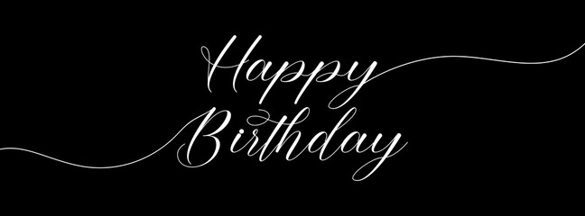 Happy Birthday with black background