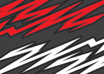 Simple background with red and white abstract zigzag lines pattern
