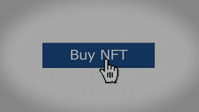 A "buy NFT" (non-fungible token) animated button click. With optional luma matte.	