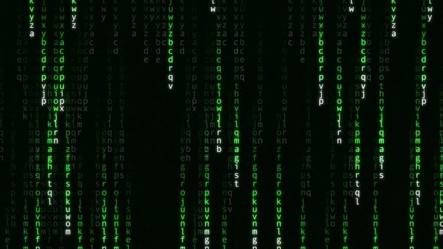 Phygital word in Matrix style 4k