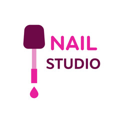 
Nail studio. Template for a logo.