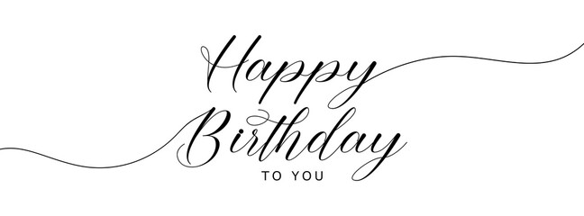 Happy Birthday with white background