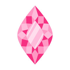 Pink rhombus precious stone or gem.