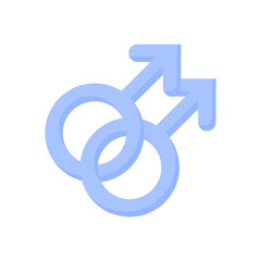 Blue gender symbol of gay.