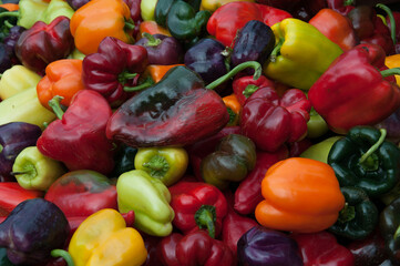 red and yellow peppers