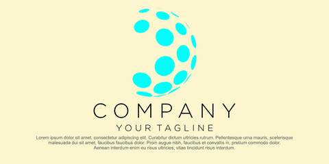 logo globe Abstract dots background for your text and logo vector