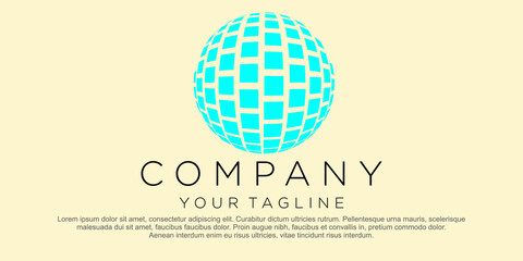 logo globe Abstract dots background for your text and logo vector