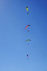 paragliding in the sky