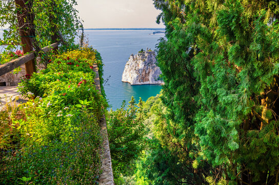 Beautiful view from the garden of Castello Duino.