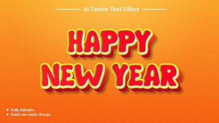 New Year 2022 3D Editable Text Effect Template