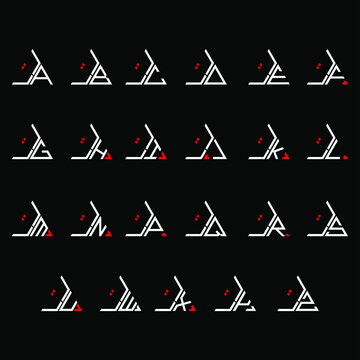 JJA to JJZ letter logo creative design, Multiple triple letter logo design