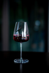 red wine on the table