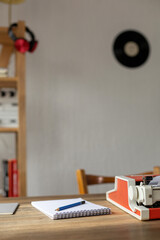 Writer or screenwriter creative concept and vintage old typewriter