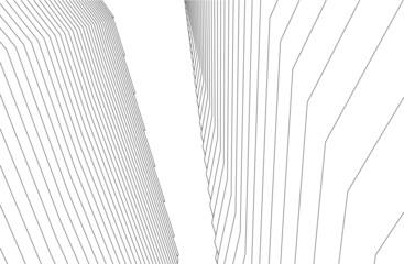 abstract geometric 3d shape digital drawing