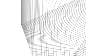 abstract geometric 3d shape digital drawing