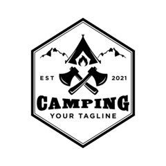 Camping Logo Vector Design Template.
