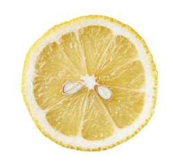  Slice of lemon isolated on a white background