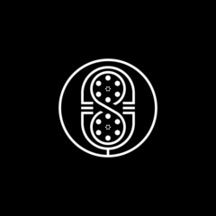 Letter S logo design with microphone or podcast logo design concept, Logo, Vector, Illustration