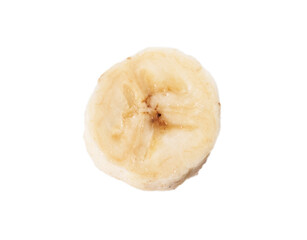  Slice of banana isolated on a white background