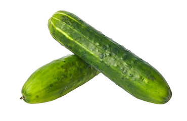  Bunch of cucumbers isolated on a white background