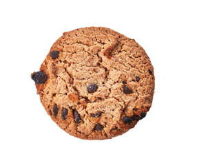  Delicious chocolate cookie isolated on a white background