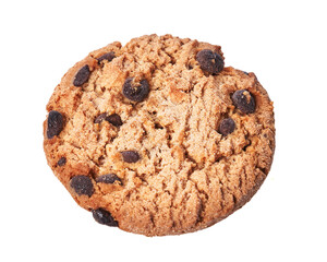  Delicious chocolate cookie isolated on a white background
