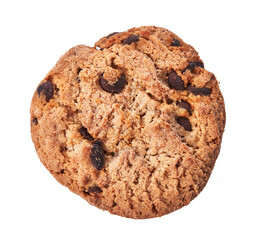  Delicious chocolate cookie isolated on a white background