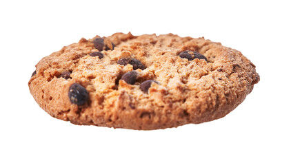  Delicious chocolate cookie isolated on a white background